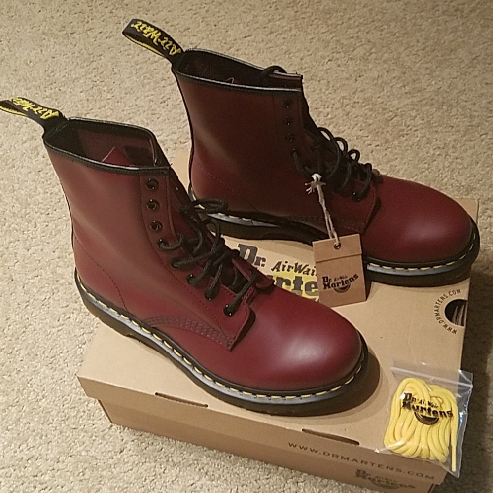 Dr. Martens cherry red boots